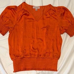 Philosophy Women's Bold Orange Puff Sleeve Blouse